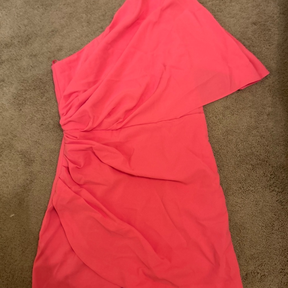 DO + BE Pink One-Shoulder Dress